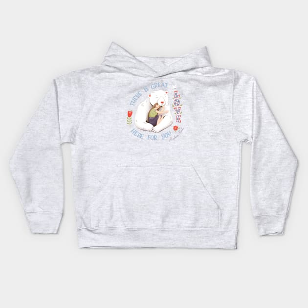There Is Great Love Here For You Kids Hoodie by Golden Section